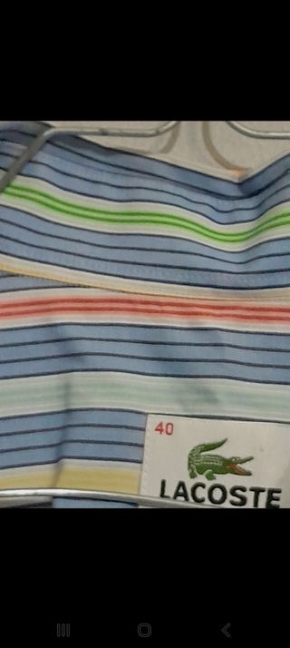 Camisa Lacoste multicolor hombre talla 40 España 