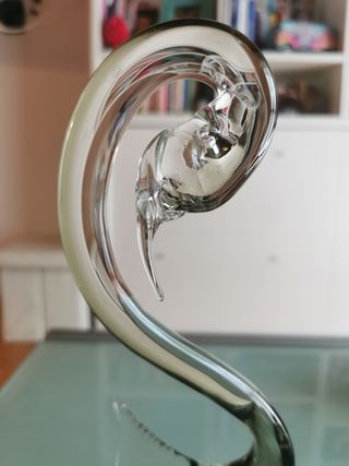 Cigno su Onda in vetro artistico soffiato Murano