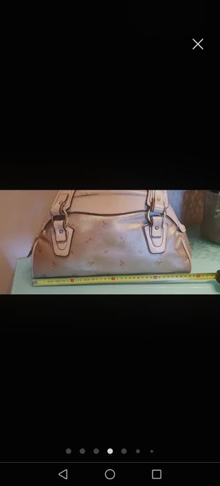 Bolso Petrusco piel beige-dorado