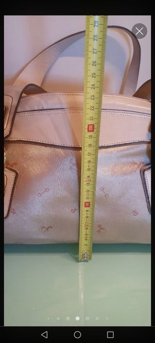 Bolso Petrusco piel beige-dorado