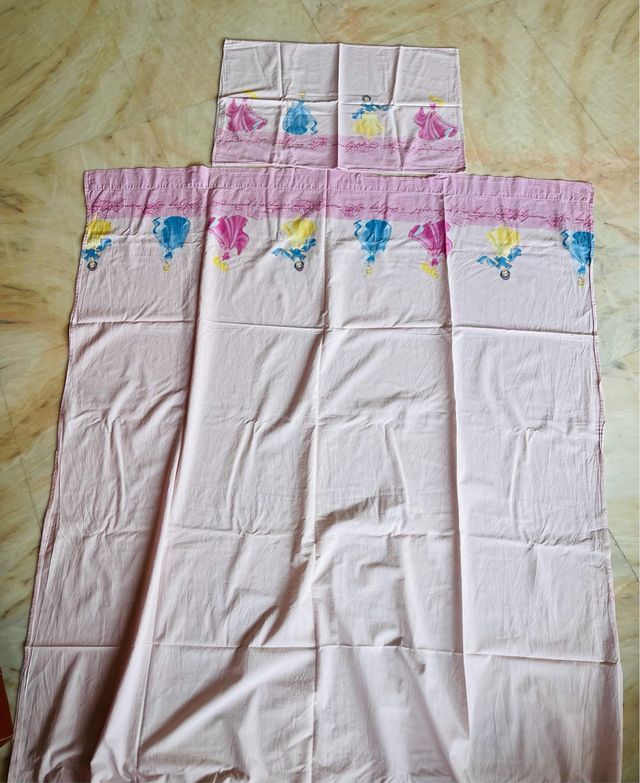 Sábana encimera con funda de almohada princesas