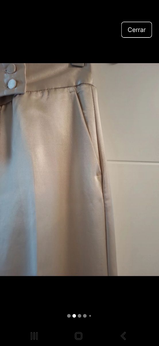 Pantalon satinado de zara