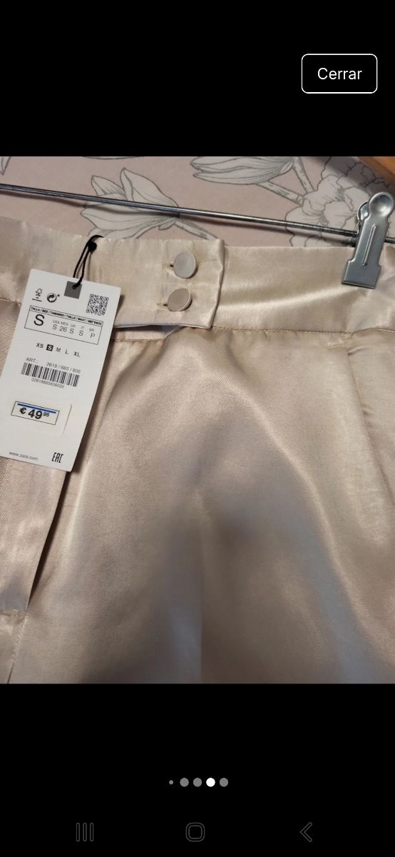 Pantalon satinado de zara