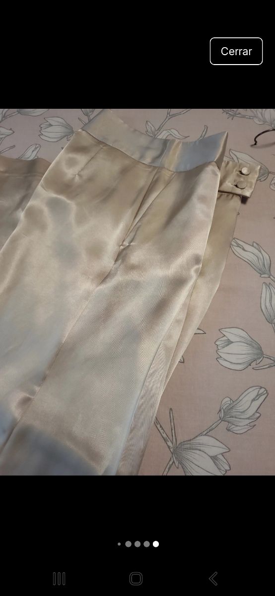 Pantalon satinado de zara