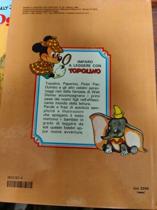 Libretto imparò a leggere con Topolino Walt Disney