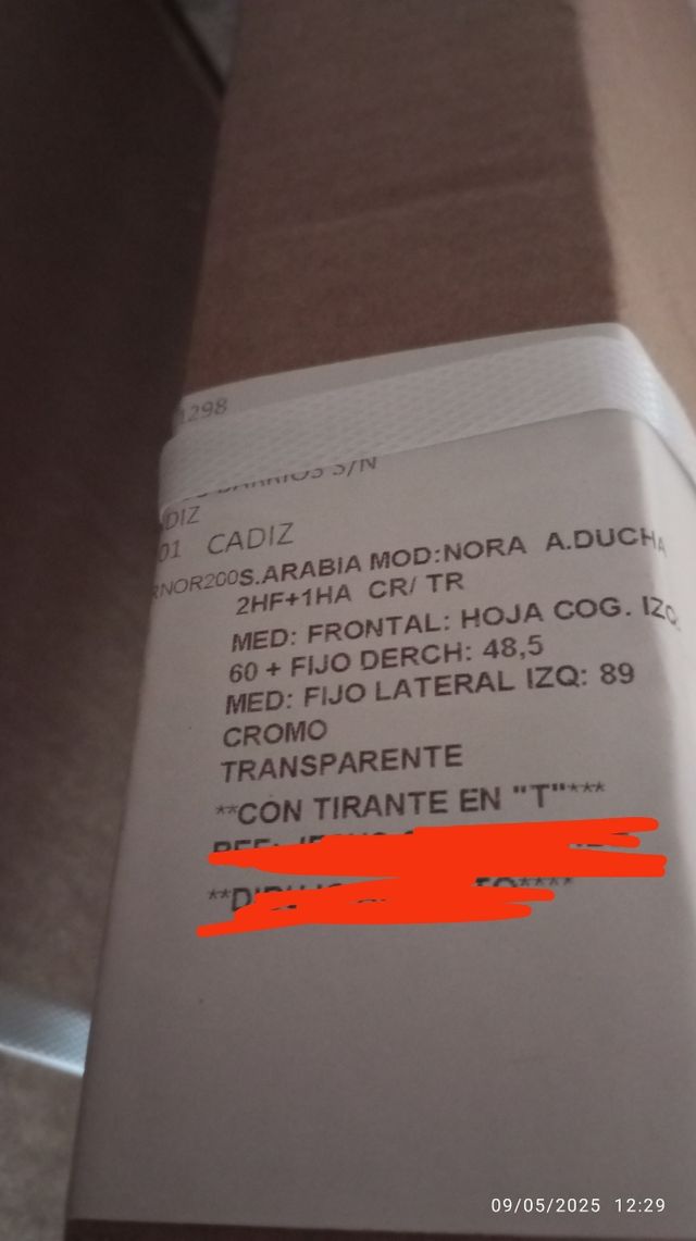 Mampara de ducha Nora Arabia