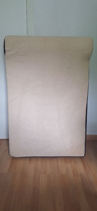 Cama ortopédica perro beige-marrón