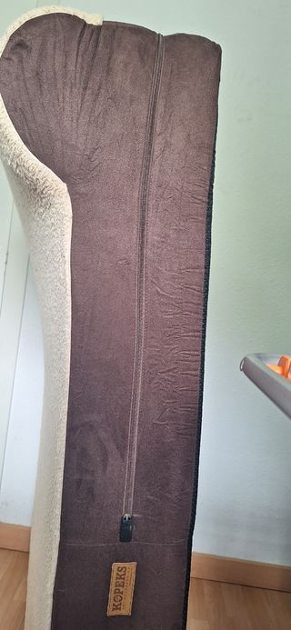 Cama ortopédica perro beige-marrón