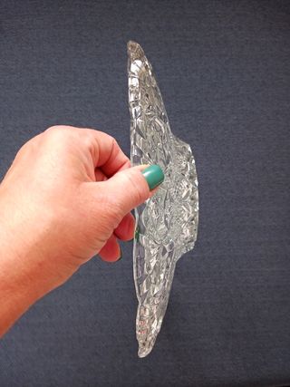 Centro de mesa, frutero, vintage, cristal.