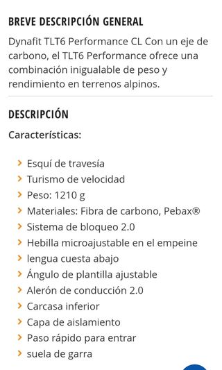 Botas esqui travesía  DYNAFIT TLT6 CARBON