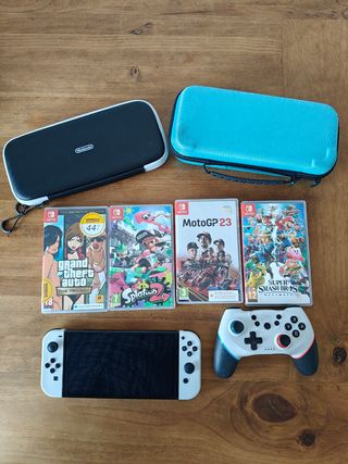 Nintendo Switch OLED con juegos