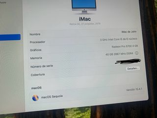 iMac 27" Retina 5K 40 GB RAM 2019