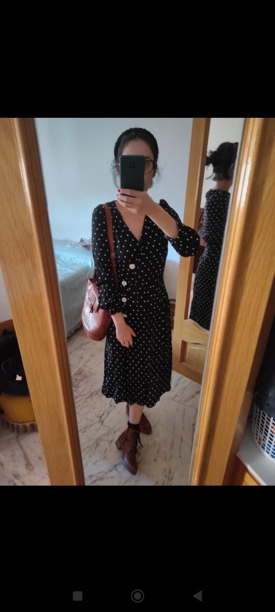 Bolso piel marrón vintage