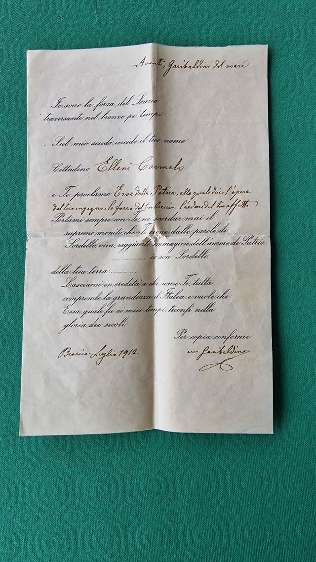 Foto del 1870 di Garibaldi in cornice originale.