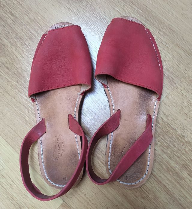 Menorquinas piel mujer talla 39