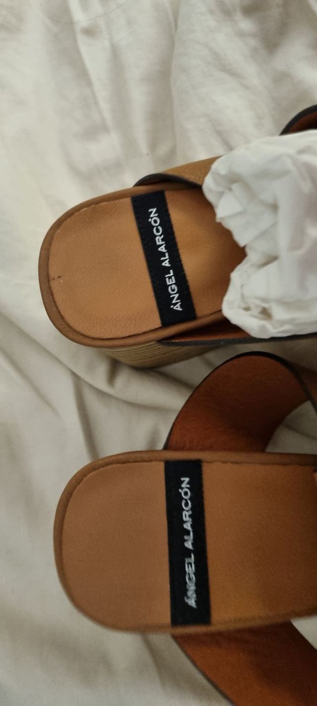 Sandalias piel  a estrenar mujer - 40