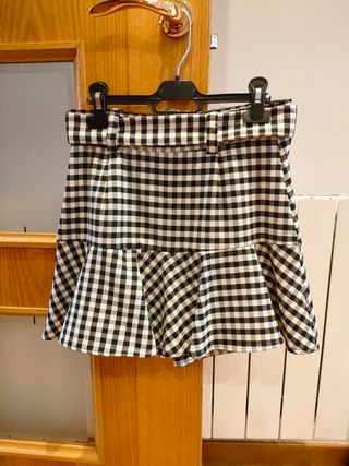 Falda cuadros vichy cinturon