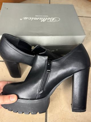 Scarpe nere con Tacco e Platform e Fibia laterale