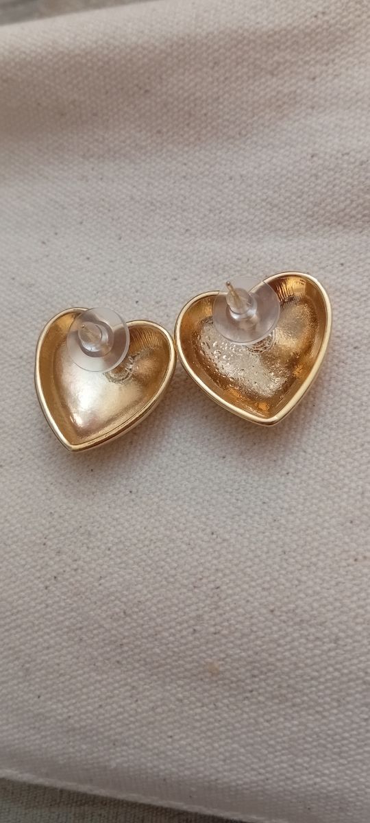 Pendientes corazón perlado