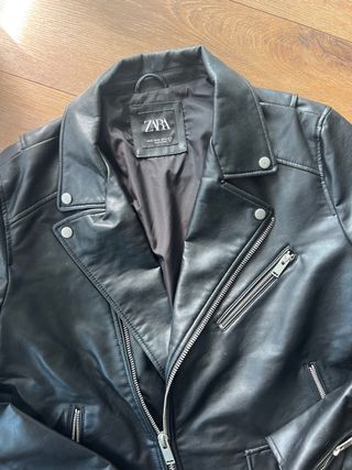 Chaqueta moto Zara negra
