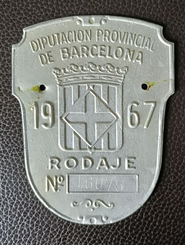 Matrícula Rodaje Barcelona 1967