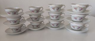 JUEGO DE CAFÉ PORCELANA SANTA CLARA VINTAGE 