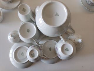 JUEGO DE CAFÉ PORCELANA SANTA CLARA VINTAGE 