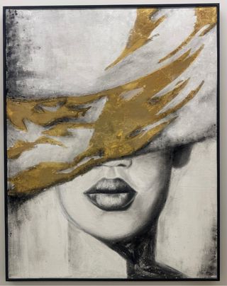 Cuadro acrílico pan oro 127x99cm