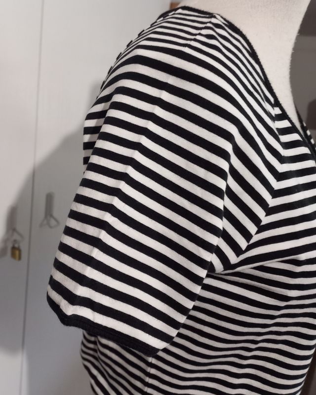 Maglia donna marella a righe con strass