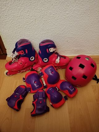 Patines Oxelo niña + protecciones