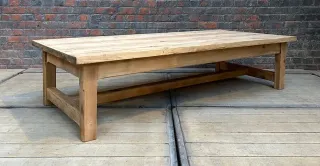 Mesa centro rustica madera maciza