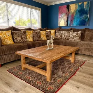 Mesa centro madera rustica