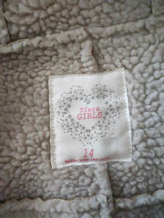 Chaqueta ante marrón borreguillo capucha