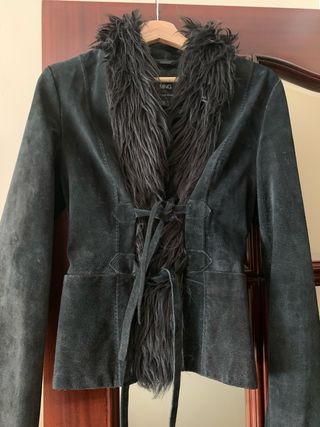 Chaqueta ante negra MNG - Talla M