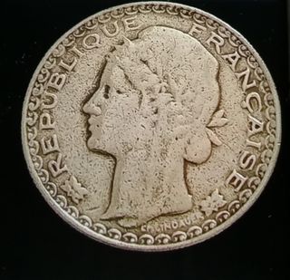 Moneda de plata Indochina francesa 1931