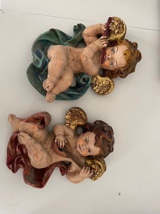 2 statue di angeli - porcellana