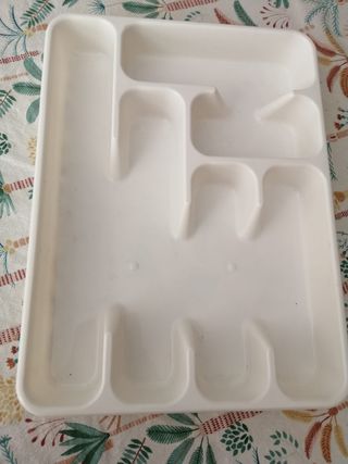 Organizador de cubiertos blanco