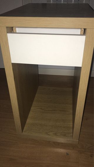 Mueble ordenador - Madera blanco/marrón