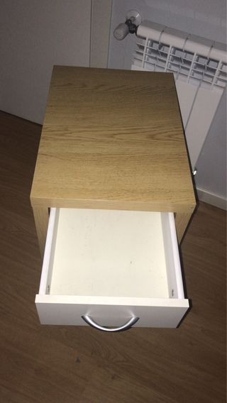 Mueble ordenador - Madera blanco/marrón