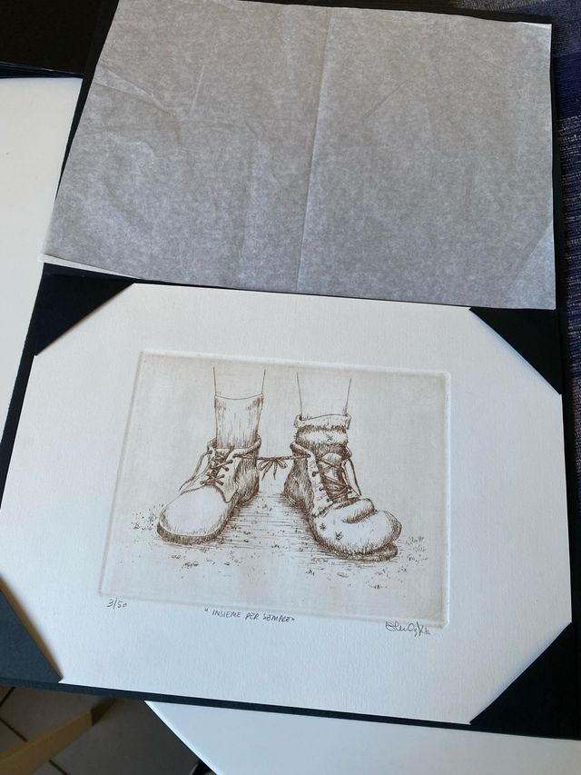 dibujo, illustrazione acquaforte , stampa d’arte