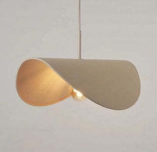Lámpara techo beige de lino- Moderna