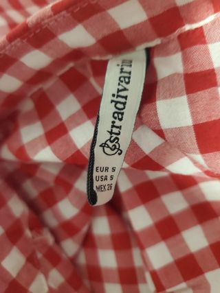 Camisa cuadros roja y blanca