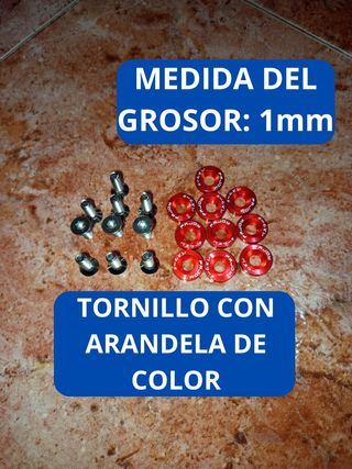 Tornillos 1mm c/ Arandela -Rojos