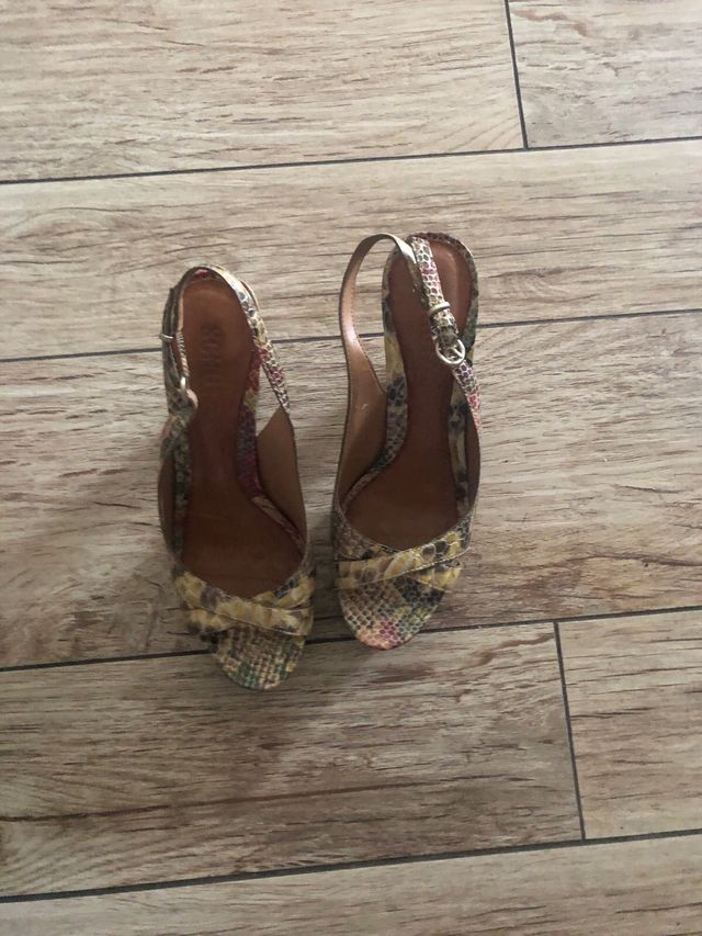 Sandali tacco multicolor tacco in legno Misura 38