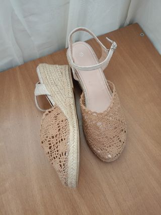 Sandalias cuña mujer