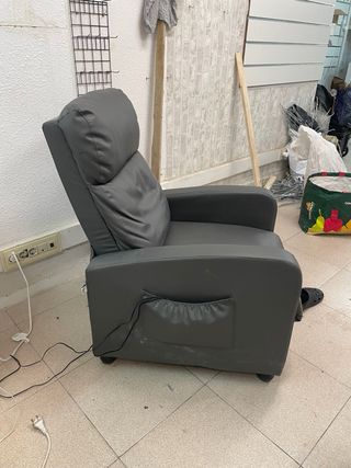 Sillón reclinable gris - masaje