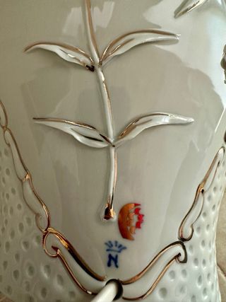 Lampada vintage limoges e capodimonte arte medicea