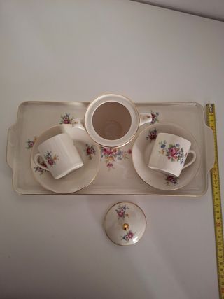 Set per caffè, anni '50, in porcellana tedesca Her