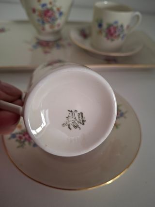 Set per caffè, anni '50, in porcellana tedesca Her