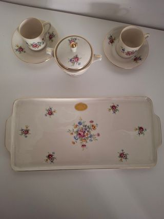 Set per caffè, anni '50, in porcellana tedesca Her